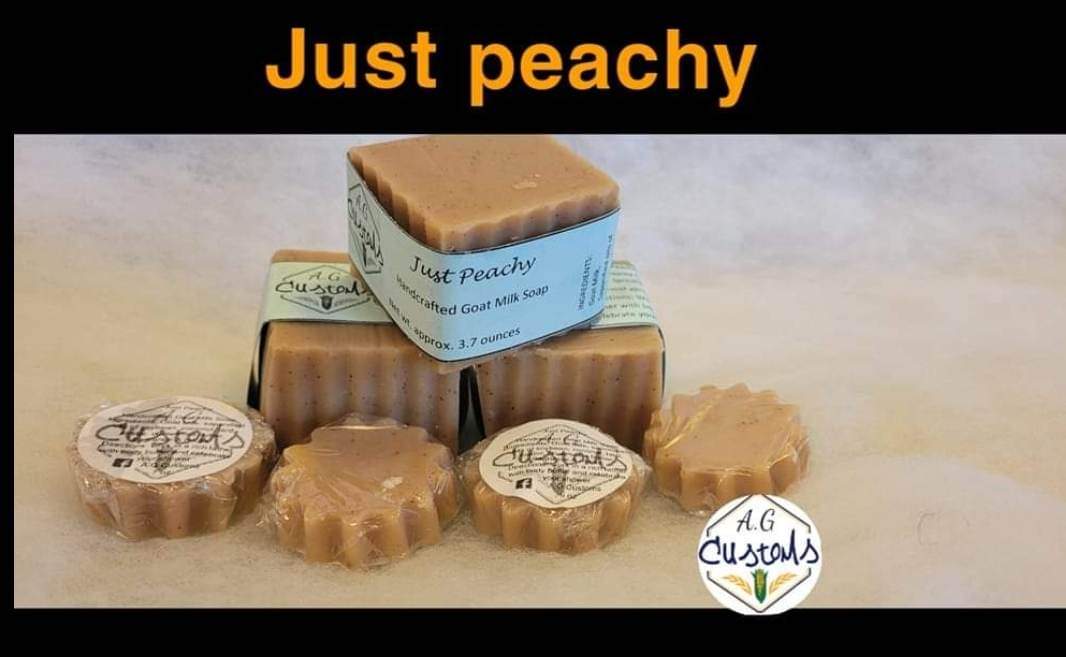 Just peachy Handcrafted Goats Milk soap