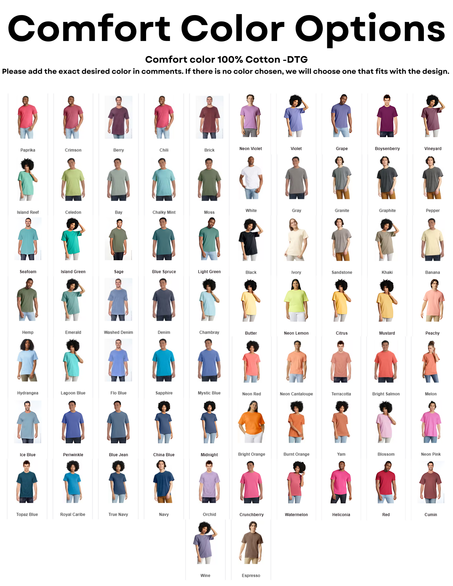 Short Sleeve T-Shirts (Comfort Colors)