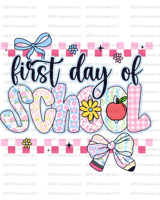 Girly First Day Of School