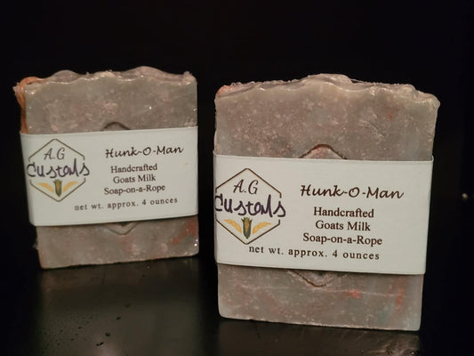 Hunk-o-man Handcrafted soap on a rope