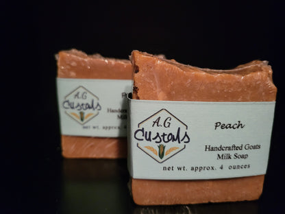 Just peachy Handcrafted Goats Milk soap